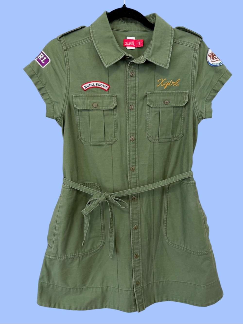 X-Girl scout cargo mini dress